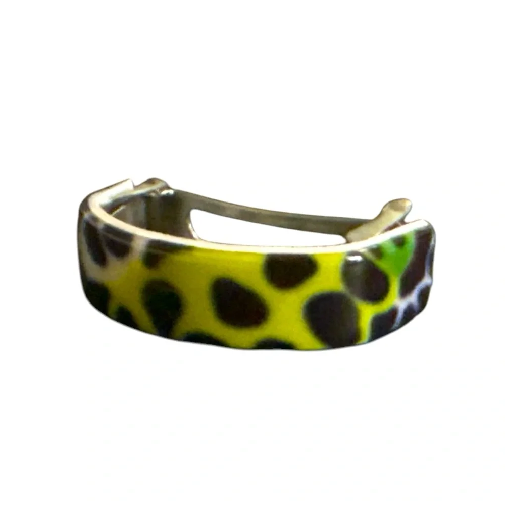1960’s‎ Vintage French Ponytail Holder Hair Clip Multi-Colored Neon Animal Print